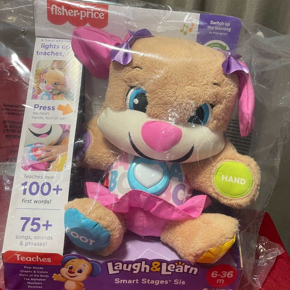 Fisher-Price Laugh & Learn Smart Stages Sis - Pink and Tan Plush